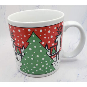 Boundary Waters Christmas Reindeer Vintage 1988 Dayton Hudson Holiday Mug